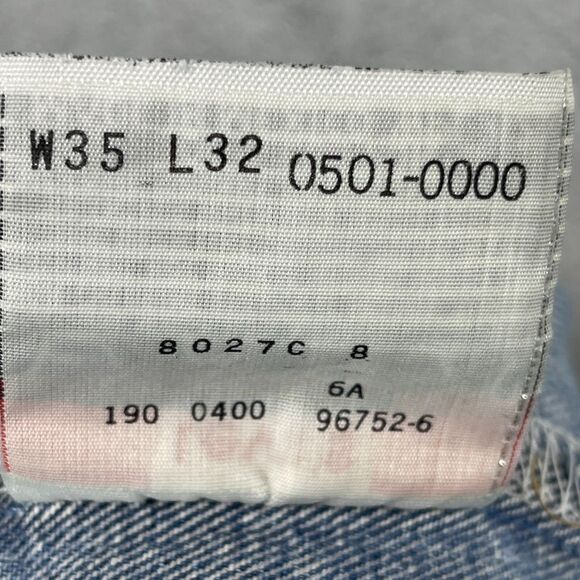 VTG Levi's 501 XX Jeans Mens 35x32 Actaul 32x28 Blue Denim Distressed Button Fly - Picture 16 of 16